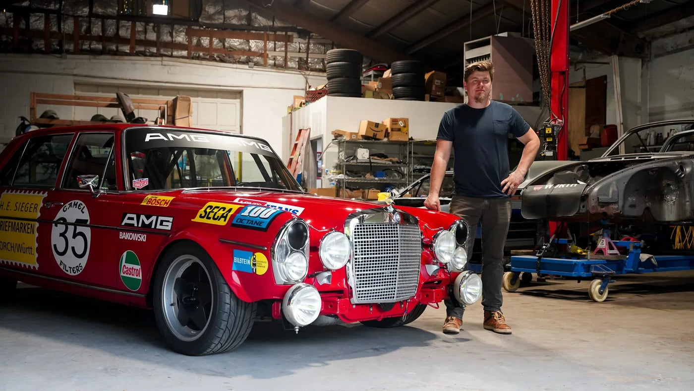Maciej (Magic) Bakowski’s Mercedes 300 SEL “Red Pig” tribute car