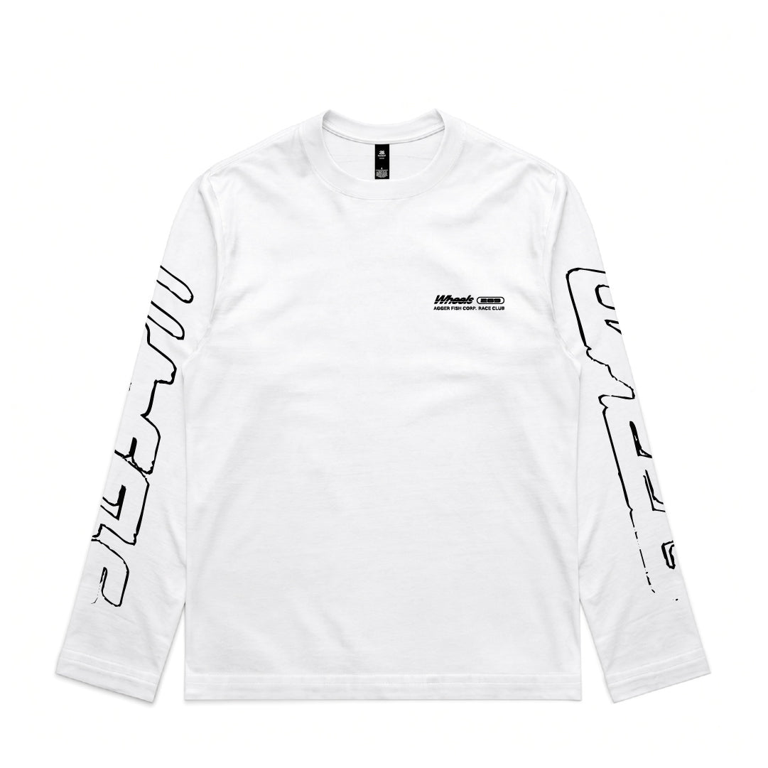 Wheels White Long Sleeve Tee